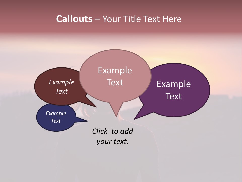 The Girl Looks At The Sunset PowerPoint Template