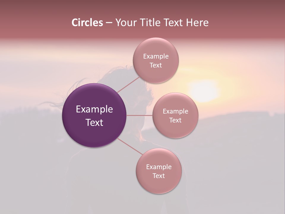 The Girl Looks At The Sunset PowerPoint Template