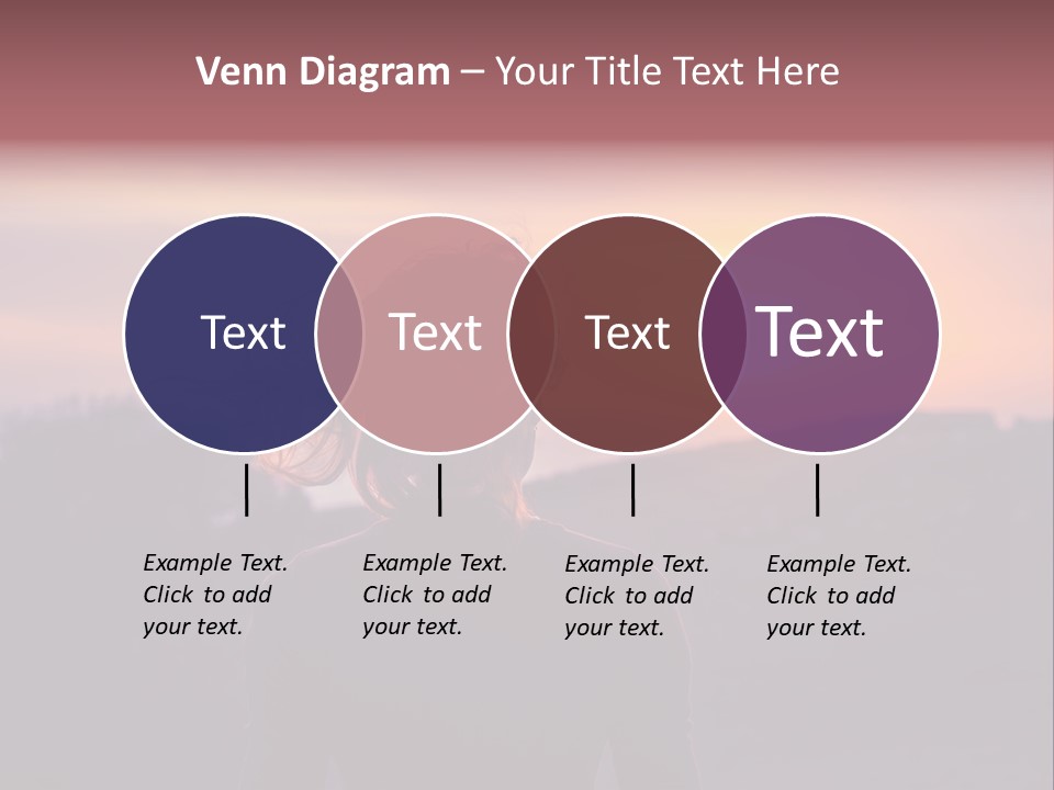 The Girl Looks At The Sunset PowerPoint Template