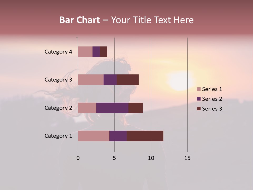 The Girl Looks At The Sunset PowerPoint Template