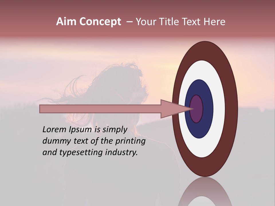 The Girl Looks At The Sunset PowerPoint Template