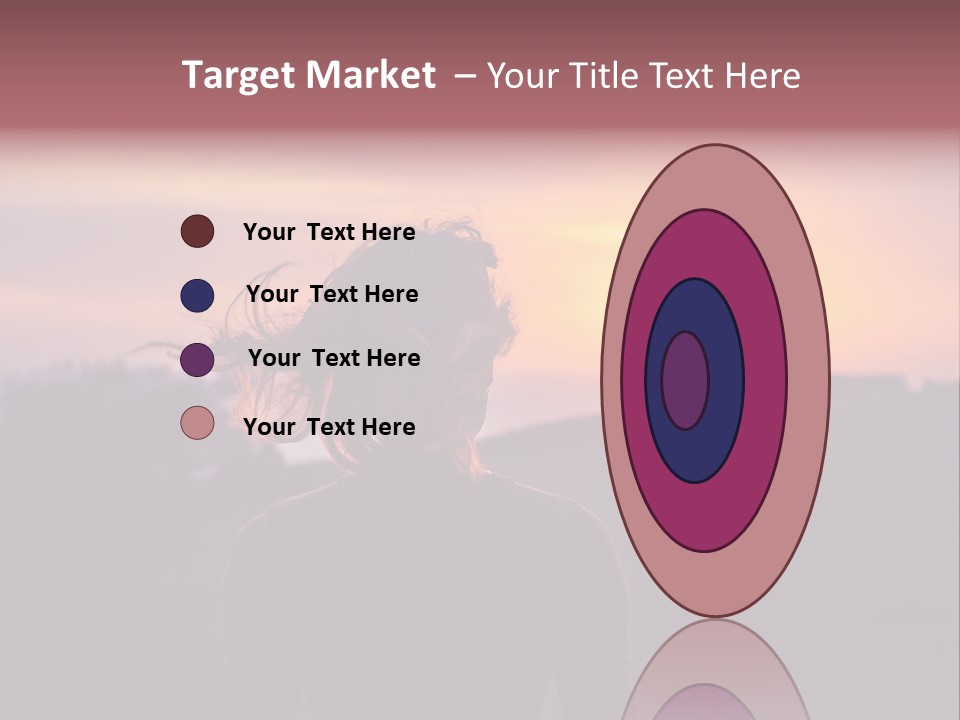 The Girl Looks At The Sunset PowerPoint Template