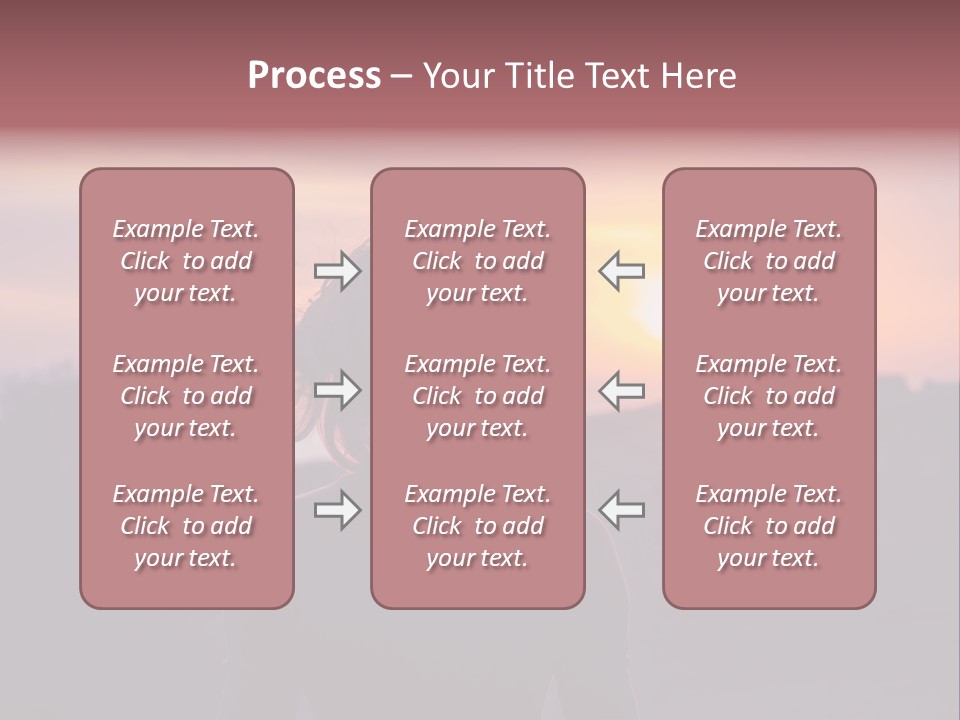 The Girl Looks At The Sunset PowerPoint Template