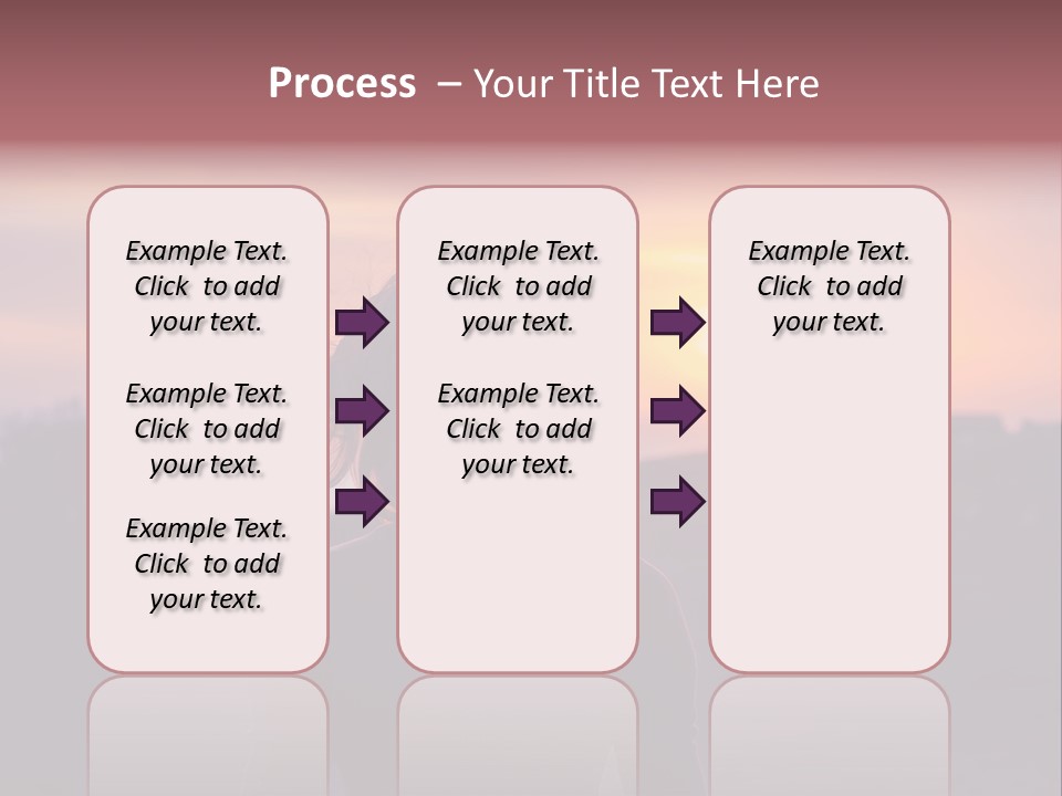 The Girl Looks At The Sunset PowerPoint Template