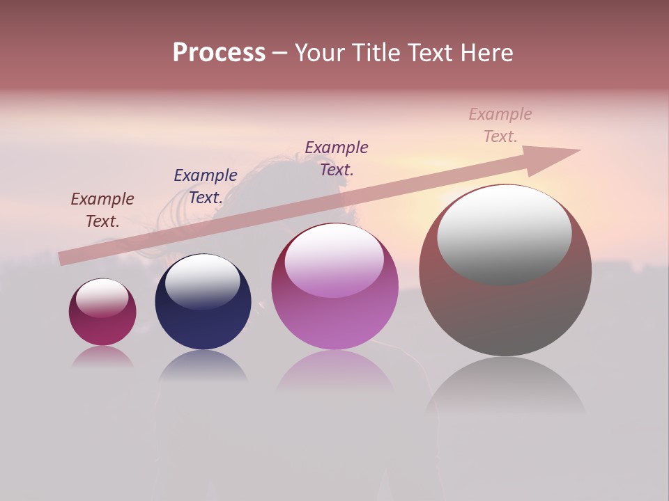 The Girl Looks At The Sunset PowerPoint Template