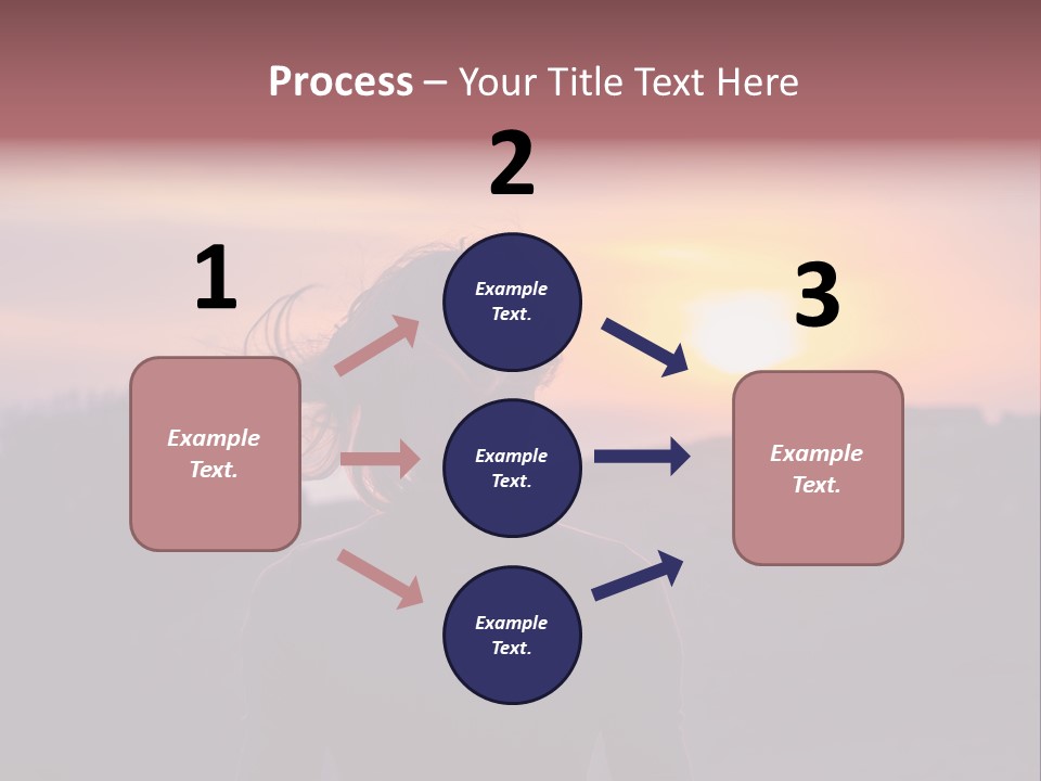 The Girl Looks At The Sunset PowerPoint Template