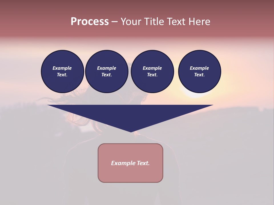 The Girl Looks At The Sunset PowerPoint Template