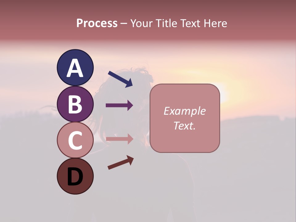 The Girl Looks At The Sunset PowerPoint Template