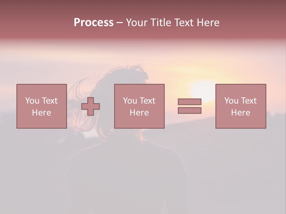 The Girl Looks At The Sunset PowerPoint Template