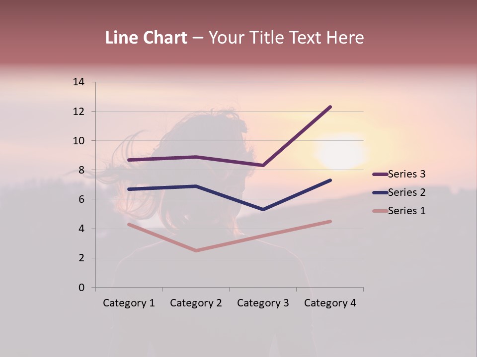 The Girl Looks At The Sunset PowerPoint Template
