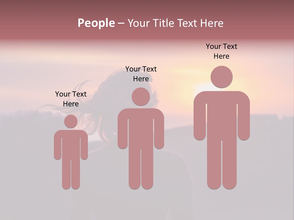 The Girl Looks At The Sunset PowerPoint Template