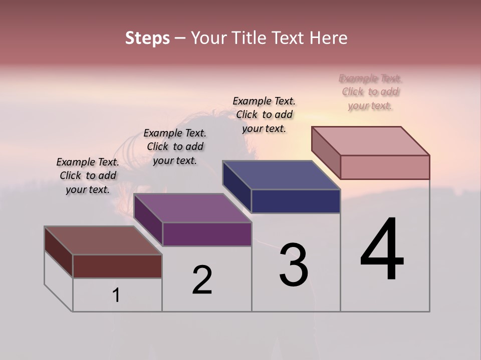 The Girl Looks At The Sunset PowerPoint Template