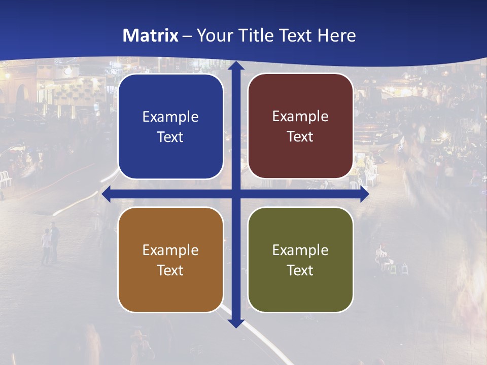 A Group Of People Walking Around A City At Night PowerPoint Template