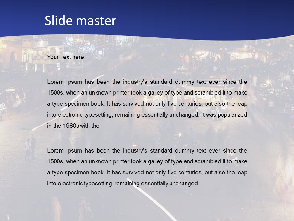 A Group Of People Walking Around A City At Night PowerPoint Template