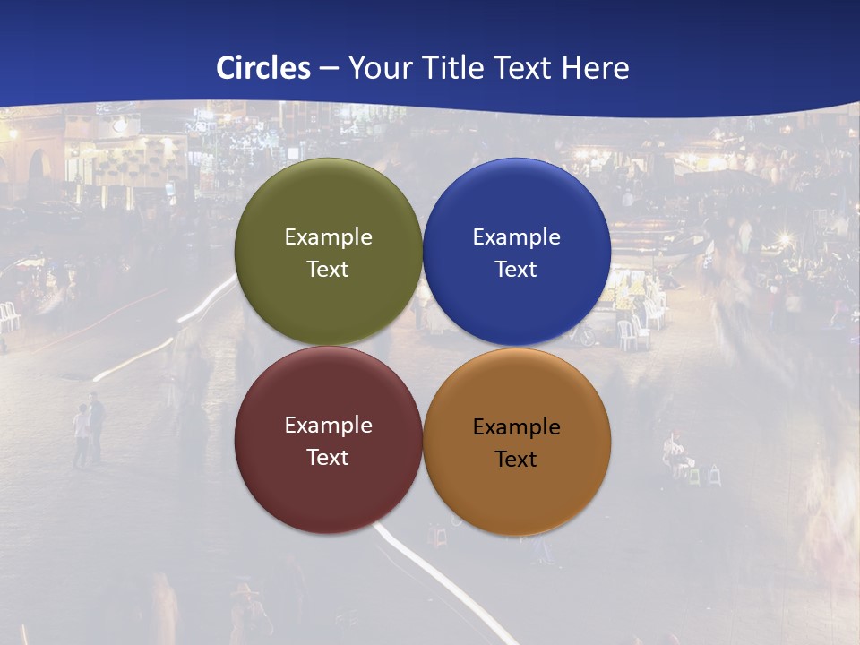 A Group Of People Walking Around A City At Night PowerPoint Template