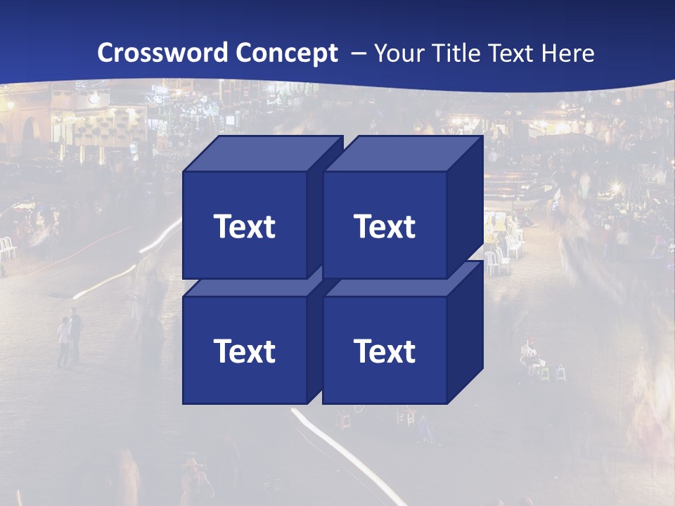 A Group Of People Walking Around A City At Night PowerPoint Template