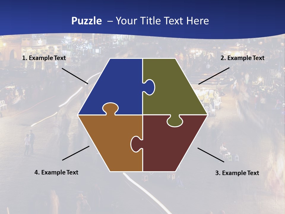 A Group Of People Walking Around A City At Night PowerPoint Template