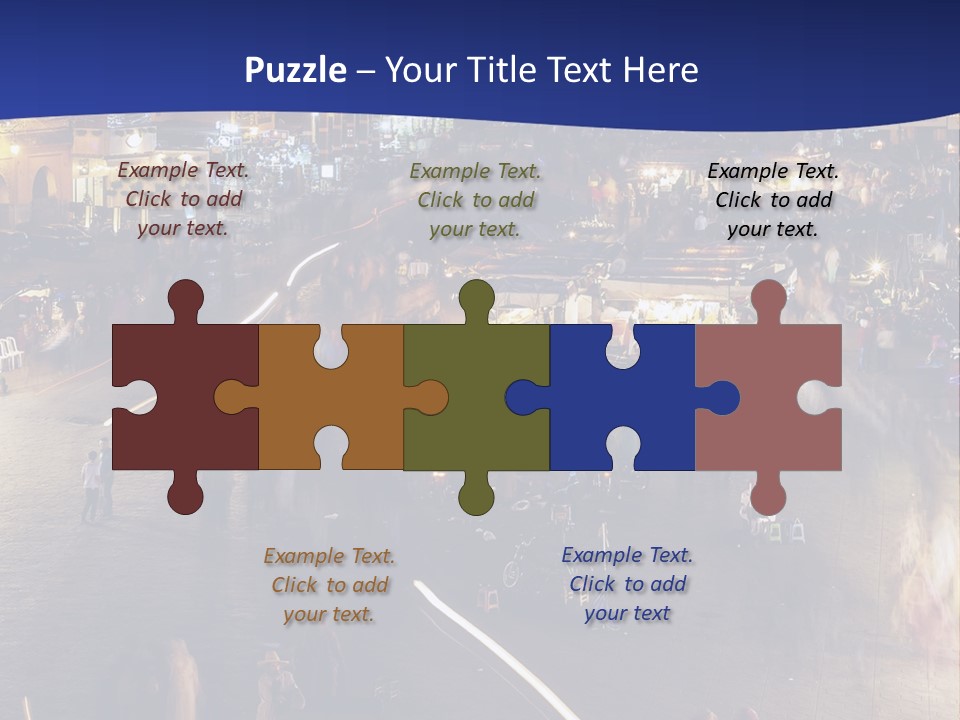 A Group Of People Walking Around A City At Night PowerPoint Template