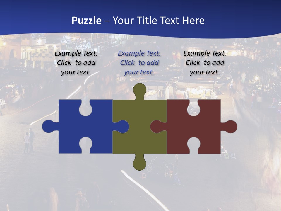 A Group Of People Walking Around A City At Night PowerPoint Template