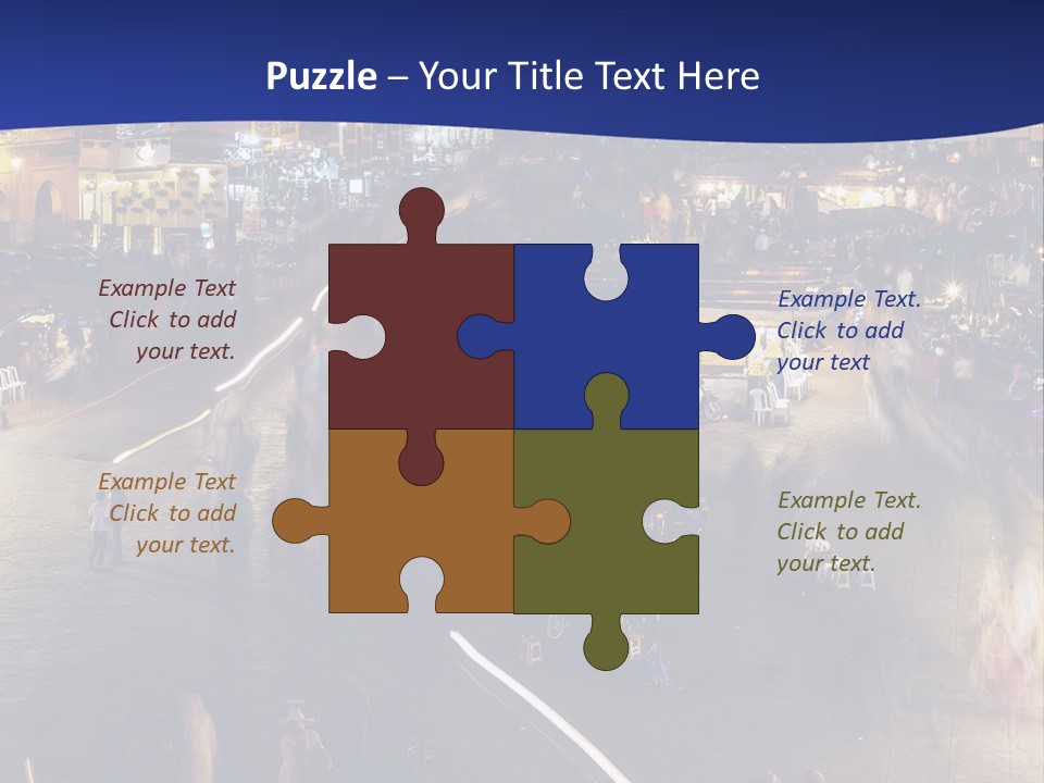 A Group Of People Walking Around A City At Night PowerPoint Template