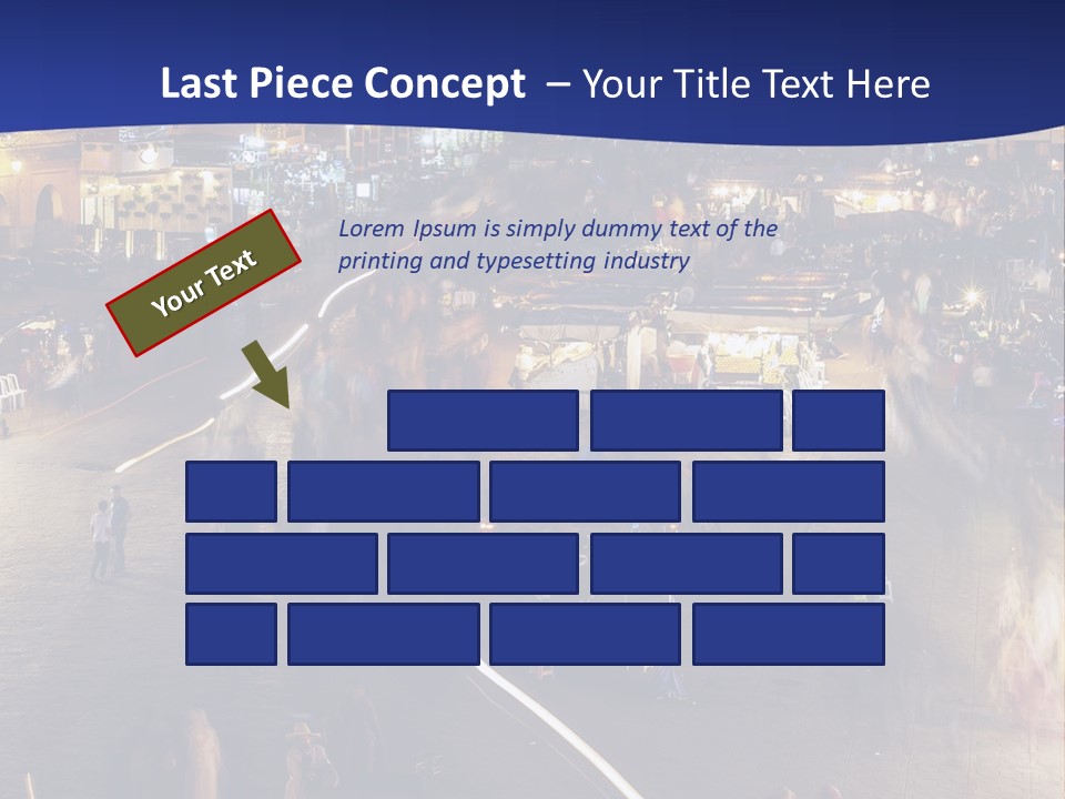 A Group Of People Walking Around A City At Night PowerPoint Template