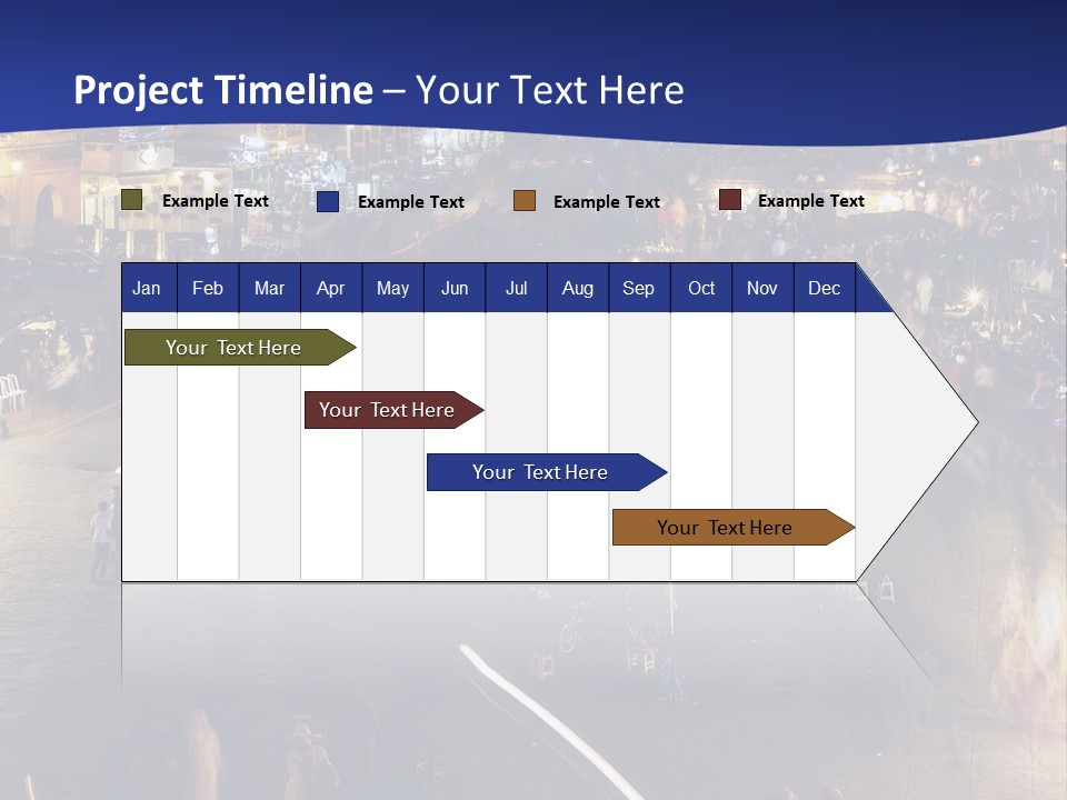 A Group Of People Walking Around A City At Night PowerPoint Template