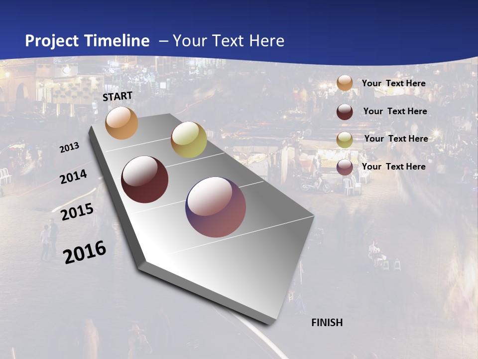 A Group Of People Walking Around A City At Night PowerPoint Template
