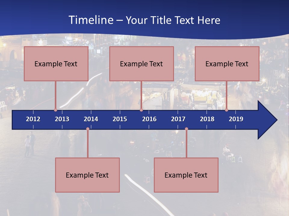 A Group Of People Walking Around A City At Night PowerPoint Template