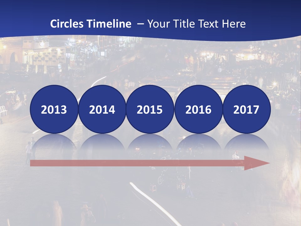 A Group Of People Walking Around A City At Night PowerPoint Template