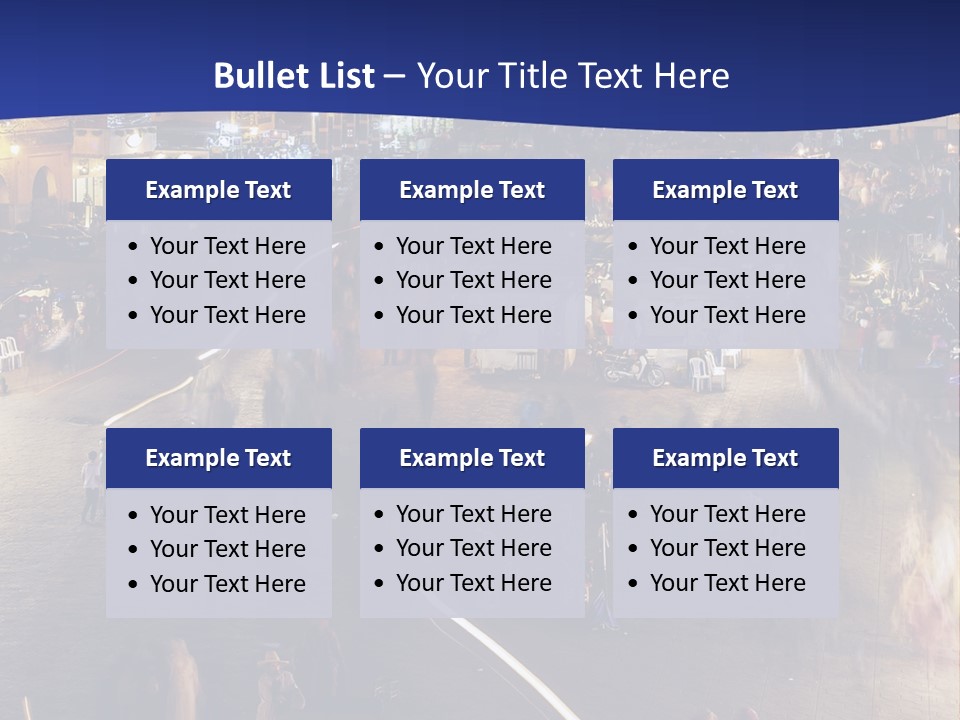 A Group Of People Walking Around A City At Night PowerPoint Template