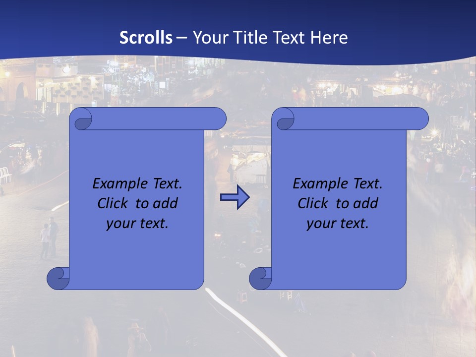 A Group Of People Walking Around A City At Night PowerPoint Template