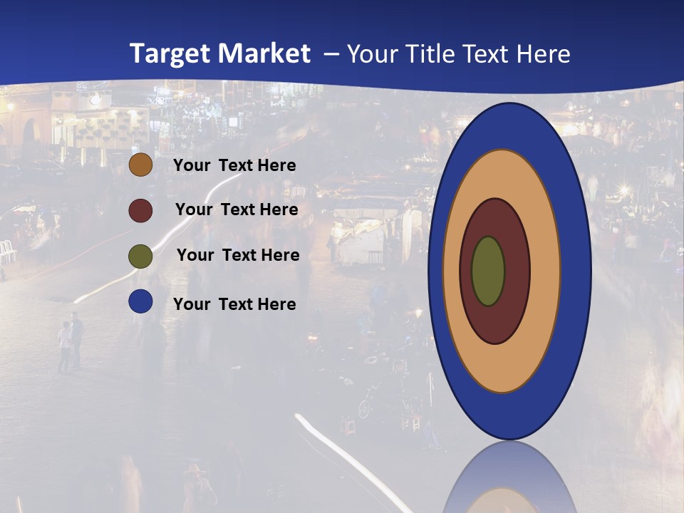 A Group Of People Walking Around A City At Night PowerPoint Template