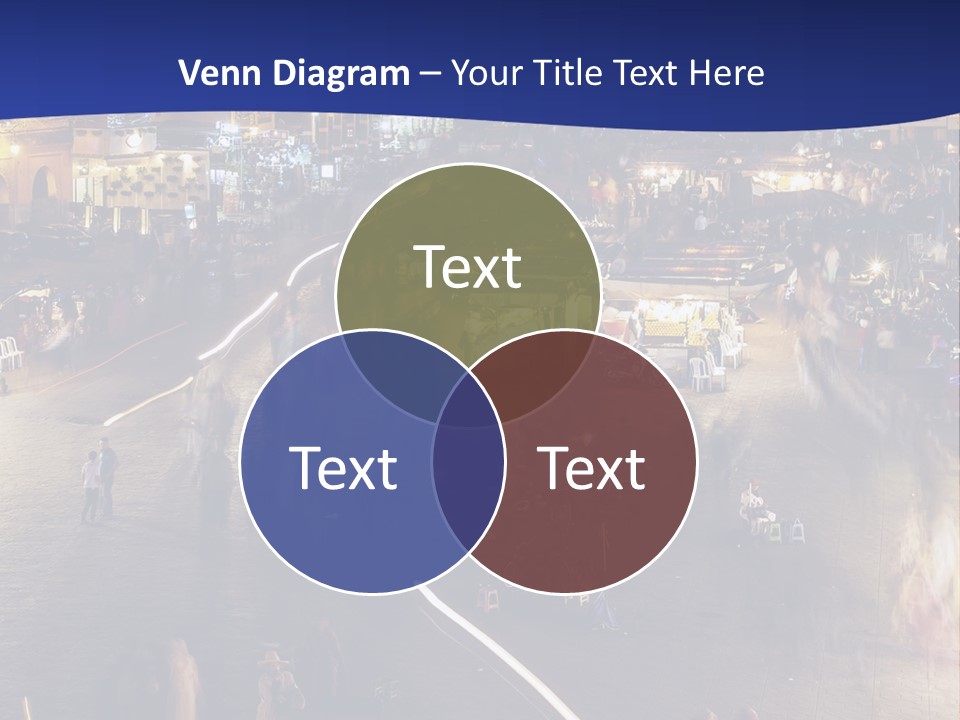 A Group Of People Walking Around A City At Night PowerPoint Template