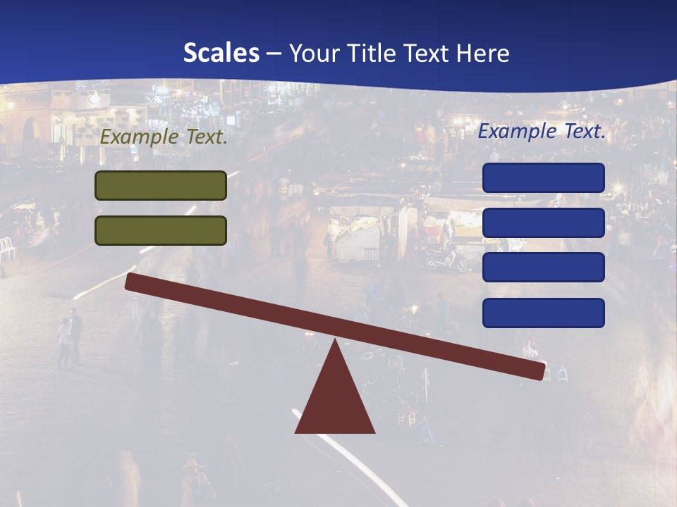 A Group Of People Walking Around A City At Night PowerPoint Template