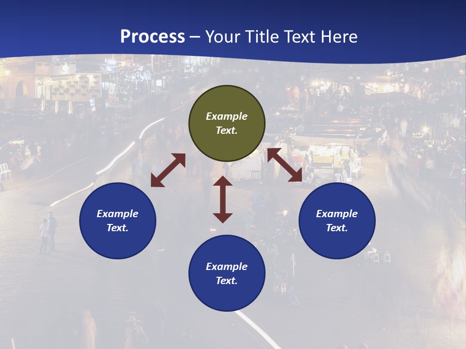 A Group Of People Walking Around A City At Night PowerPoint Template