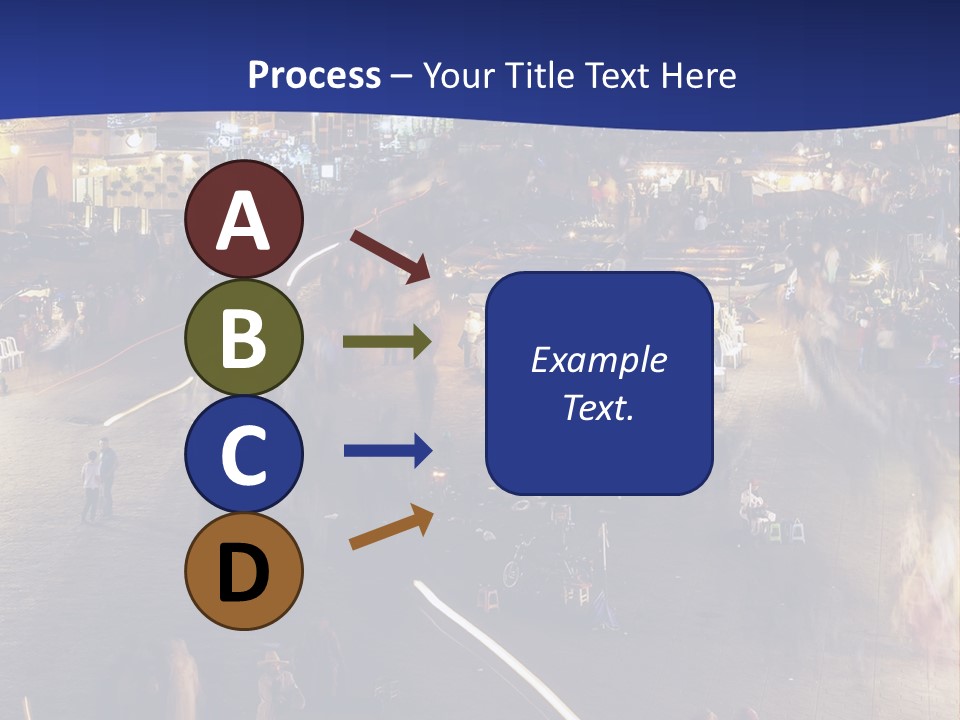 A Group Of People Walking Around A City At Night PowerPoint Template