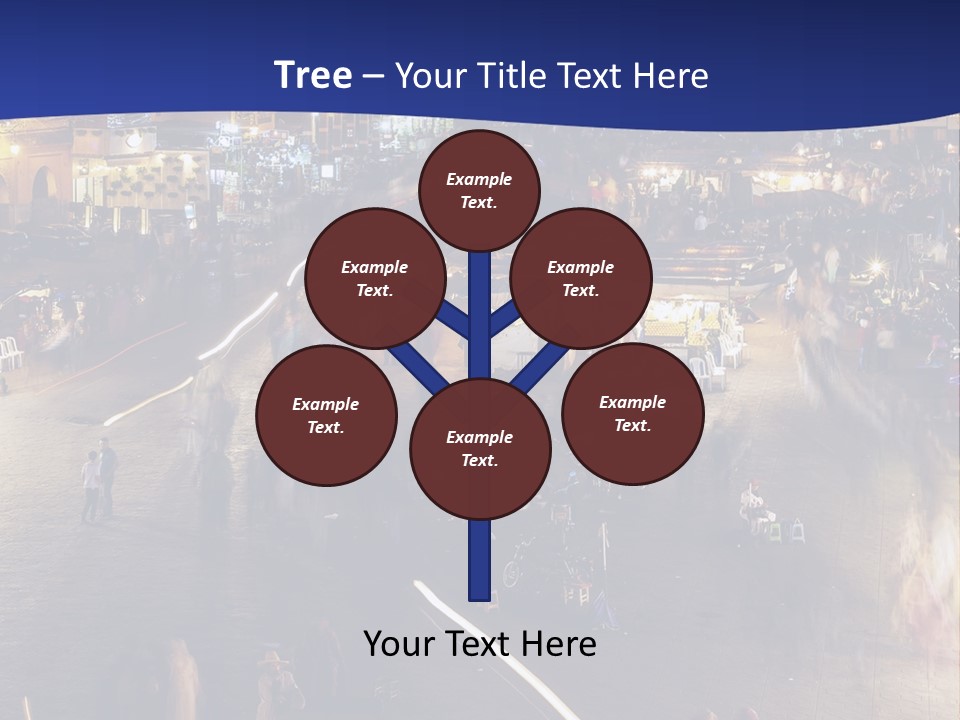 A Group Of People Walking Around A City At Night PowerPoint Template