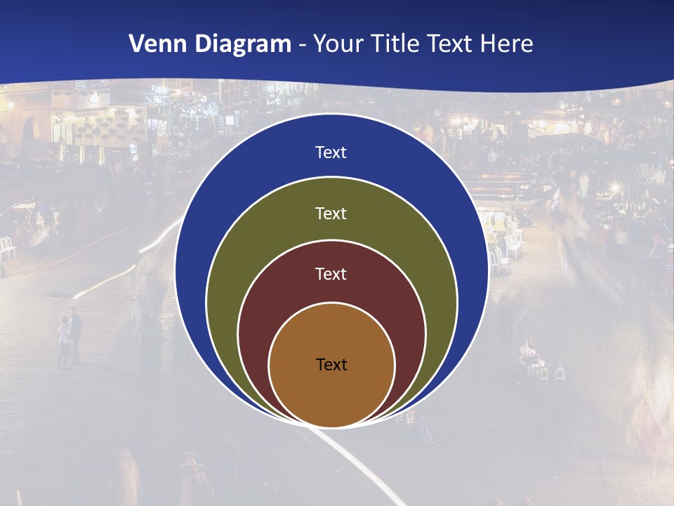 A Group Of People Walking Around A City At Night PowerPoint Template