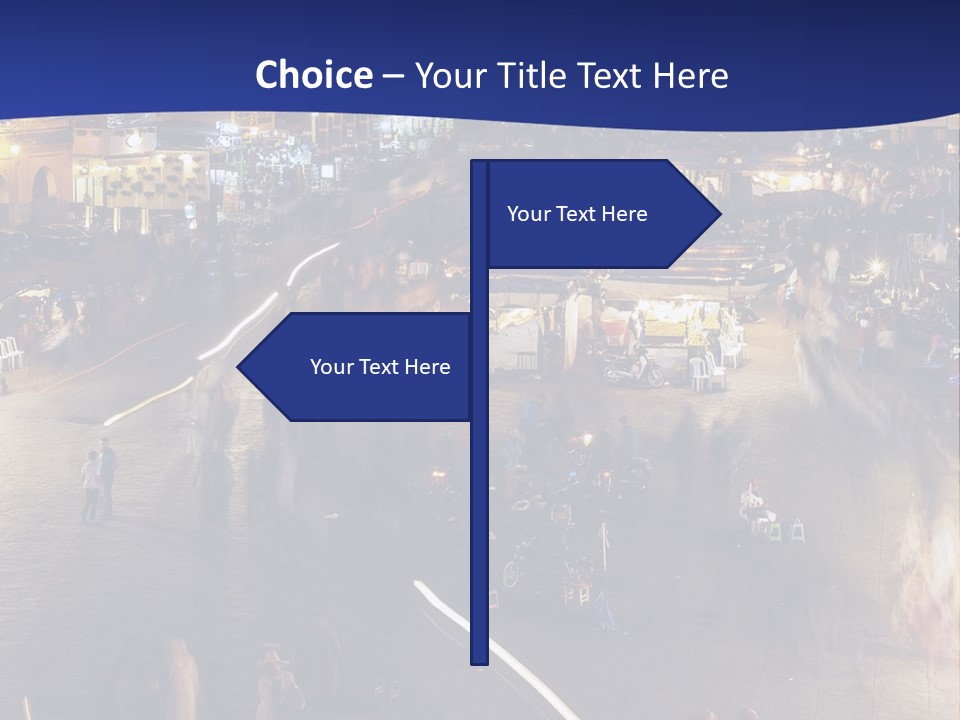 A Group Of People Walking Around A City At Night PowerPoint Template