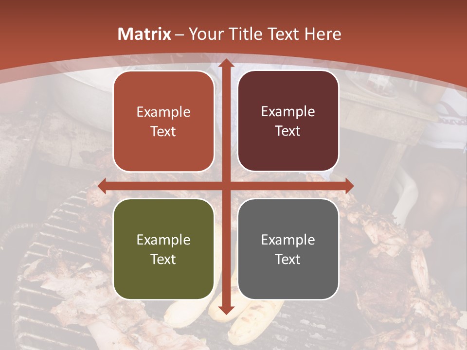 A Woman Cooking Food On A Grill With Bananas PowerPoint Template