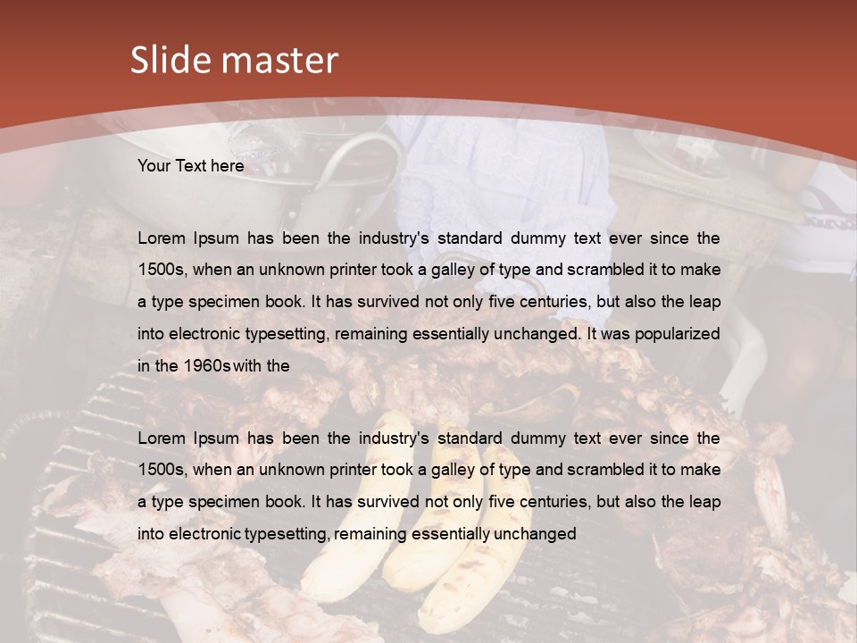 A Woman Cooking Food On A Grill With Bananas PowerPoint Template