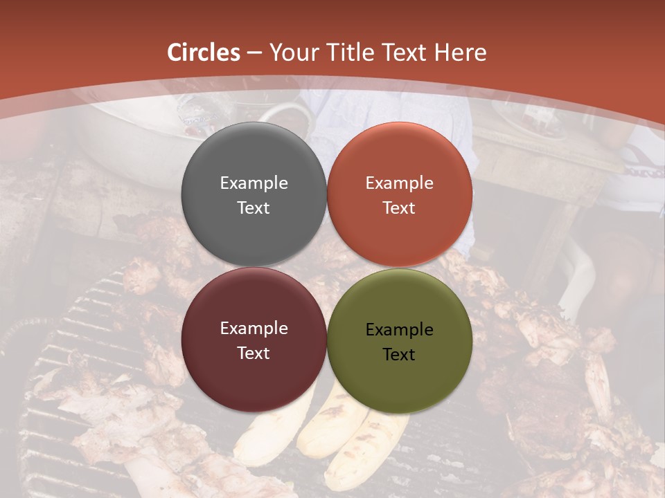 A Woman Cooking Food On A Grill With Bananas PowerPoint Template