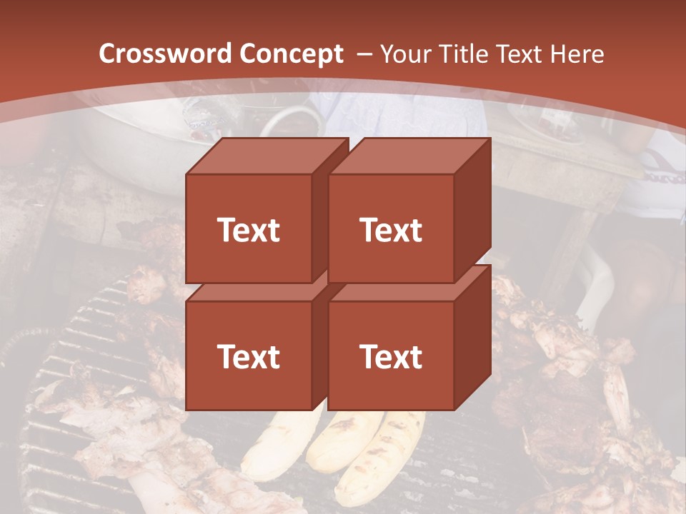 A Woman Cooking Food On A Grill With Bananas PowerPoint Template