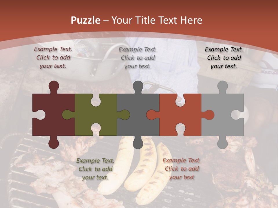 A Woman Cooking Food On A Grill With Bananas PowerPoint Template