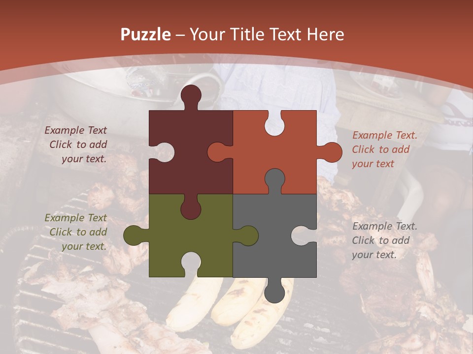 A Woman Cooking Food On A Grill With Bananas PowerPoint Template