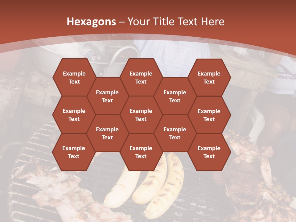 A Woman Cooking Food On A Grill With Bananas PowerPoint Template