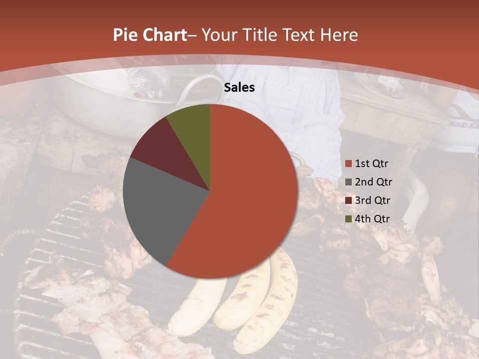 A Woman Cooking Food On A Grill With Bananas PowerPoint Template