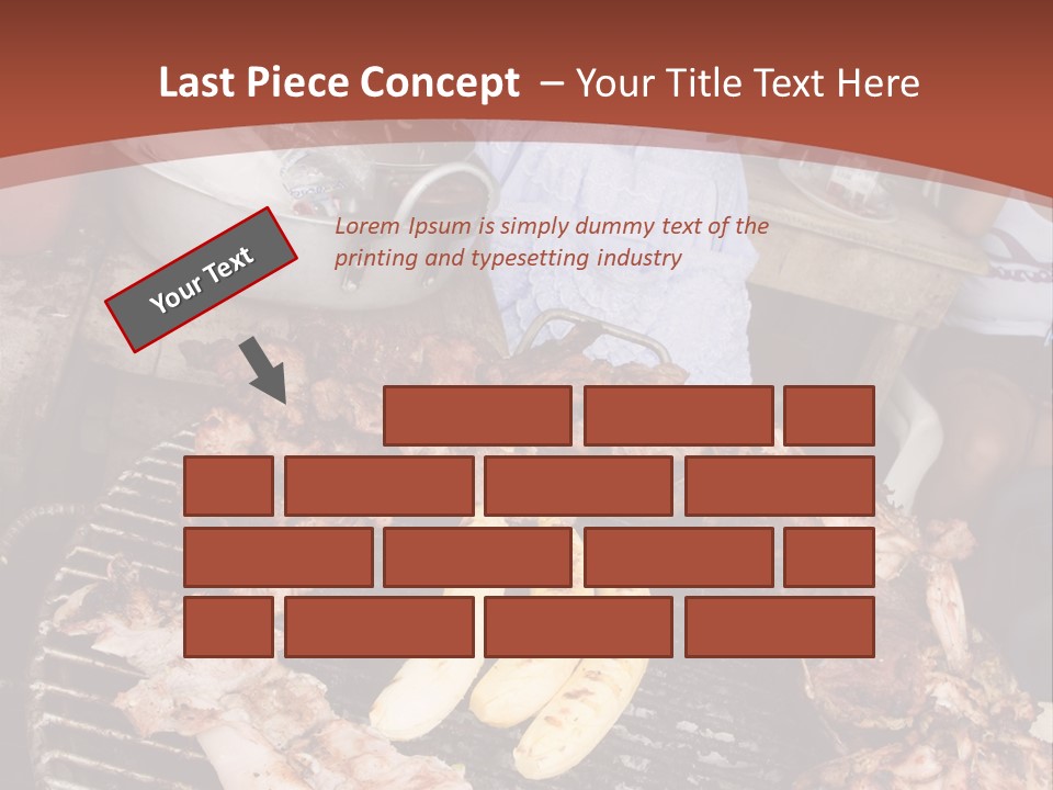 A Woman Cooking Food On A Grill With Bananas PowerPoint Template