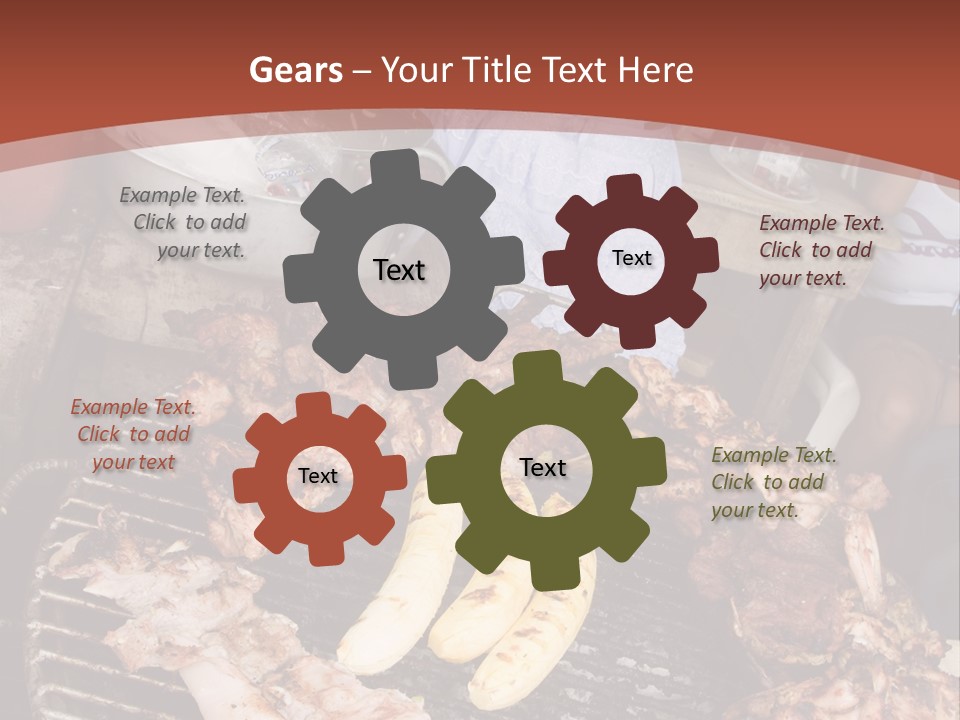 A Woman Cooking Food On A Grill With Bananas PowerPoint Template