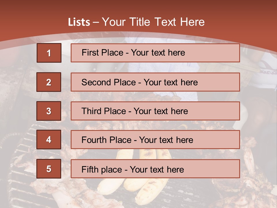 A Woman Cooking Food On A Grill With Bananas PowerPoint Template